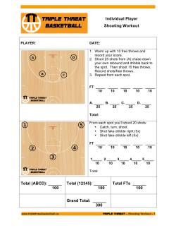 Individual Player Shooting Workout Total (ABCD): ______ 100 Total