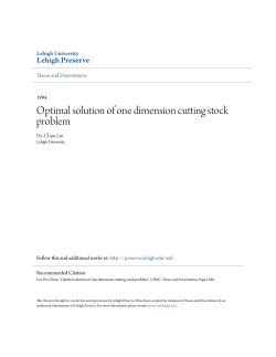 Optimal solution of one dimension cutting stock