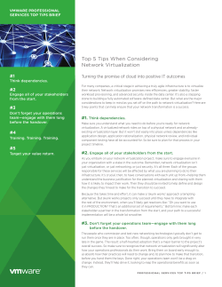 Top 5 Tips When Considering Network Virtualization