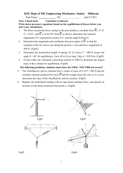 KSU Dept of ME Engineering Mechanics