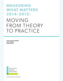 Moving FroM Theory To PracTice