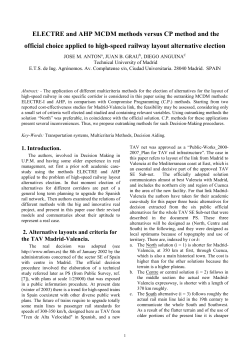 high-speed railway layout alternatives election methods