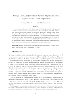 Average case analyses of list update algorithms, with applications to