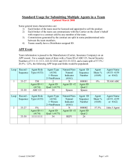 Multiple Agents / Team Standard Usage