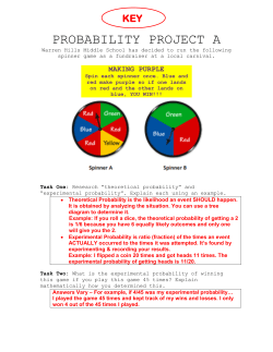 probability project a - Warren Hills Regional School District