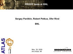 PROOF tests at BNL