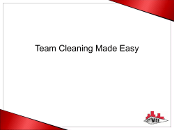 Presentation: Team Cleaning Made Easy