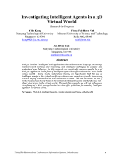 Investigating Intelligent Agents in a 3D Virtual World