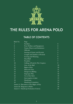 the rules for arena polo - Hurlingham Polo Association