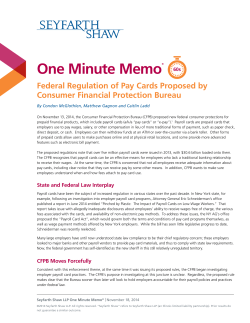 One Minute Memo - Seyfarth Shaw LLP