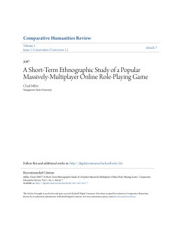 A Short-Term Ethnographic Study of a Popular Massively