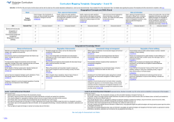 Curriculum Mapping Template: Geography * 9 and 10