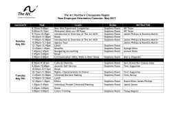 march 2010 training calendar - The Arc Northern Chesapeake Region