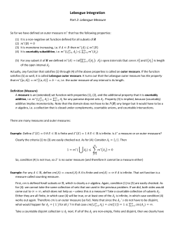 Lebesgue Integration
