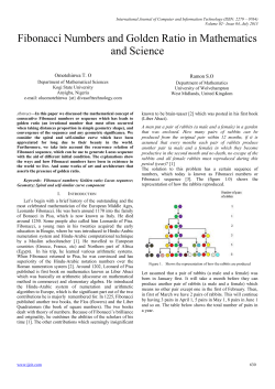 Fibonacci Numbers and Golden Ratio in Mathematics and Science