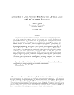 Estimation of Dose-Response Functions and Optimal