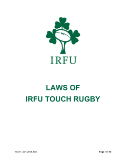 laws of irfu touch rugby