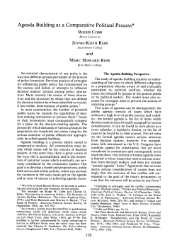 Agenda Building as a Comparative Political Process