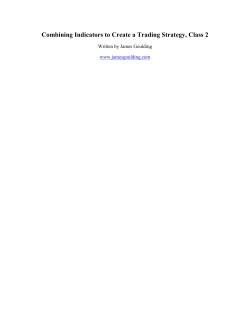 (Indicators - Combining Them to Create a Trading Strategy (Class 2)).