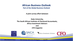 CFOs in South Africa and Nigeria feel that - Duke