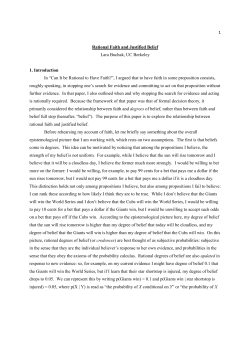 Buchak Rational Faith and Justified Belief final draft