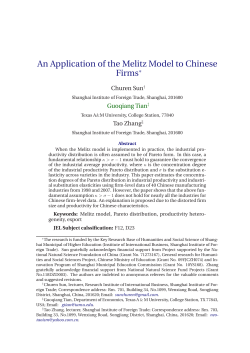 An Application of the Melitz Model to Chinese Firms