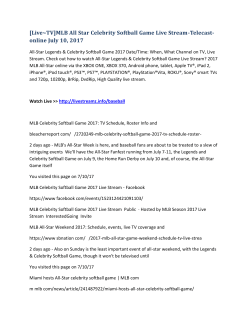 MLB All Star Celebrity Softball Game Live Stream