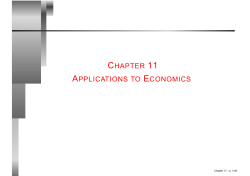 CHAPTER 11 APPLICATIONS TO ECONOMICS