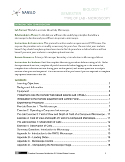 The Microscope - Teaching Commons Guide for MERLOT Partners