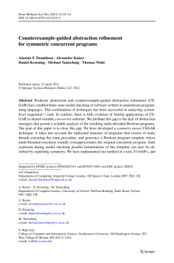 Counterexample-guided abstraction refinement for symmetric