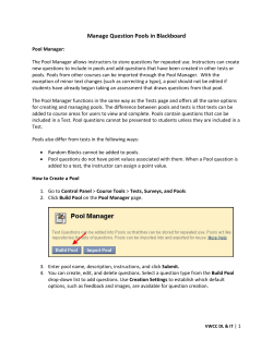 Manage Question Pools in Blackboard