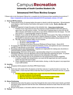 Intramural 6v6 Floor Hockey League