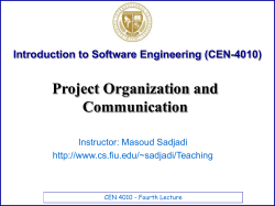 Introduction to Software Engineering (CEN