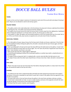 bocce ball rules - Truckee River Winery