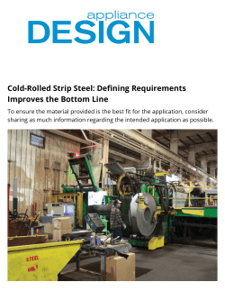 Cold-Rolled Strip Steel: De&bdquo;ning Requirements