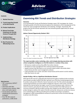 Examining RIA Trends and Distribution Strategies
