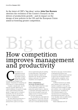 How competition improves management and productivity