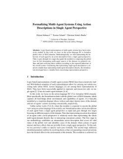 Formalizing Multi-Agent Systems Using Action Descriptions in