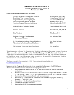 internal medicine residency - University of Tennessee: College of