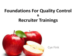 2015 - LA Quality Control Presentation