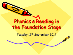 Reading in Reception - St.Joseph`s Primary School, Lancaster