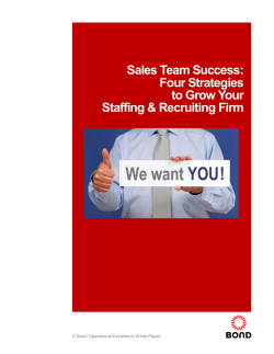 Sales Team Success: Four Strategies to Grow Your Staffing