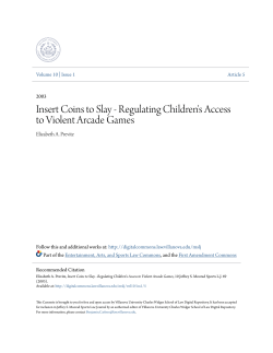 Insert Coins to Slay - Regulating Children`s Access to Violent Arcade