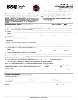 proof of loss accidental medical