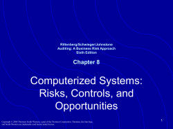 Electronic Data Interchange: Application Controls