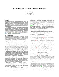 A Coq Library for Binary Logical Relations