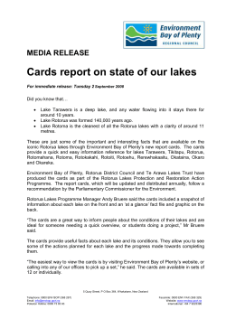 Cards report on state of our lakes