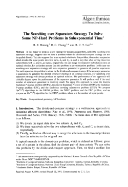 The searching over separators strategy to solve some NP
