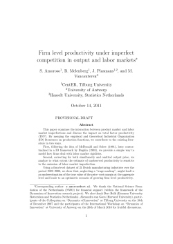 Firm level productivity under imperfect competition in output and