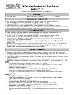 3 Person Basketball Pre-Game 2015-2016